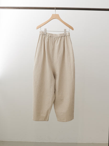 cottonlinen wide easy tapered pants