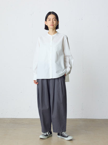 cottonlinen wide easy tapered pants