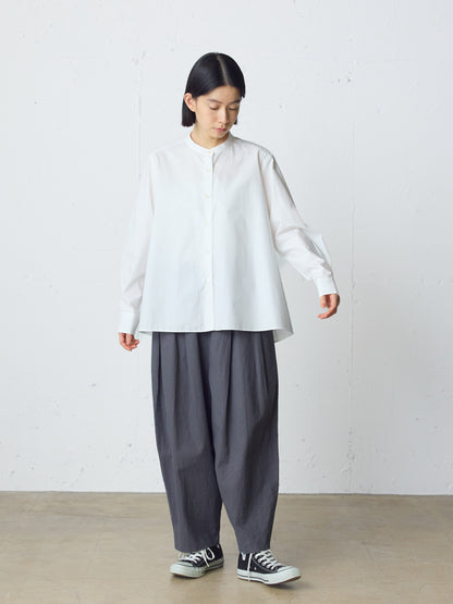 cottonlinen wide easy tapered pants