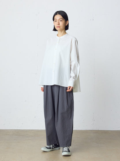 cottonlinen wide easy tapered pants