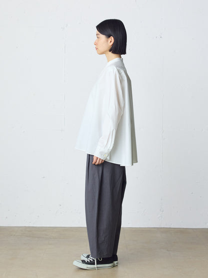 cottonlinen wide easy tapered pants