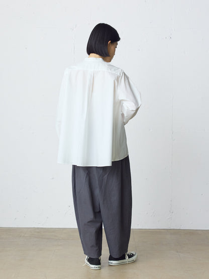 cottonlinen wide easy tapered pants