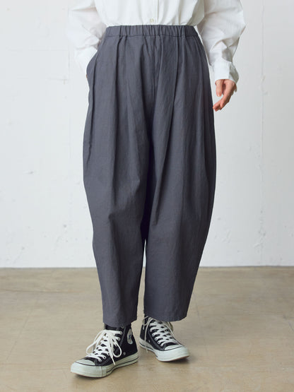 cottonlinen wide easy tapered pants