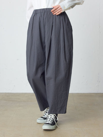 cottonlinen wide easy tapered pants