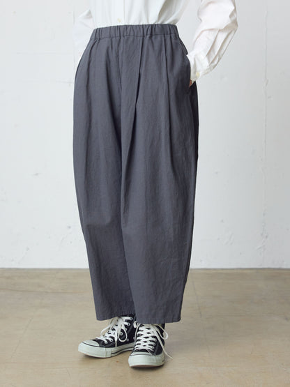 cottonlinen wide easy tapered pants