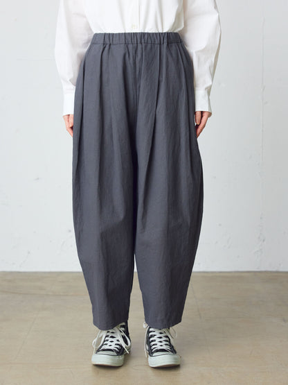 cottonlinen wide easy tapered pants