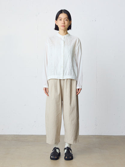 cotton linen wide easy pants