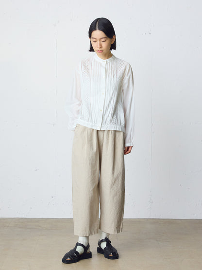 cotton linen wide easy pants