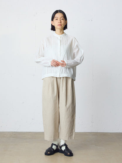 cotton linen wide easy pants