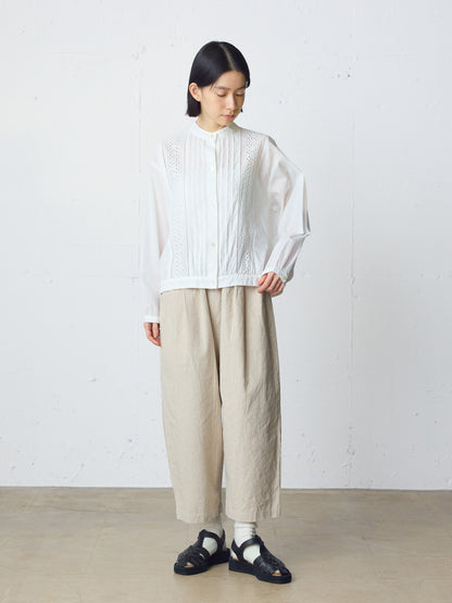 cotton linen wide easy pants