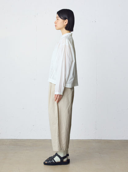 cotton linen wide easy pants