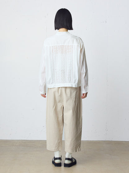 cotton linen wide easy pants