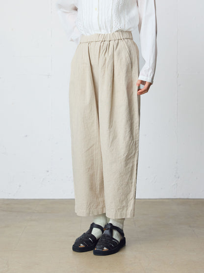 cotton linen wide easy pants