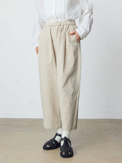 cotton linen wide easy pants