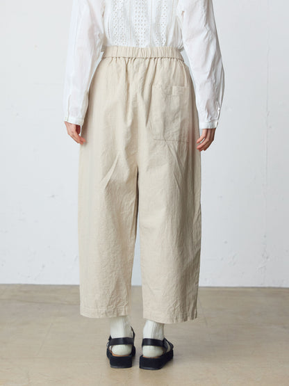 cotton linen wide easy pants