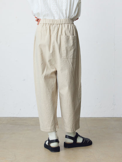 cotton linen wide easy pants