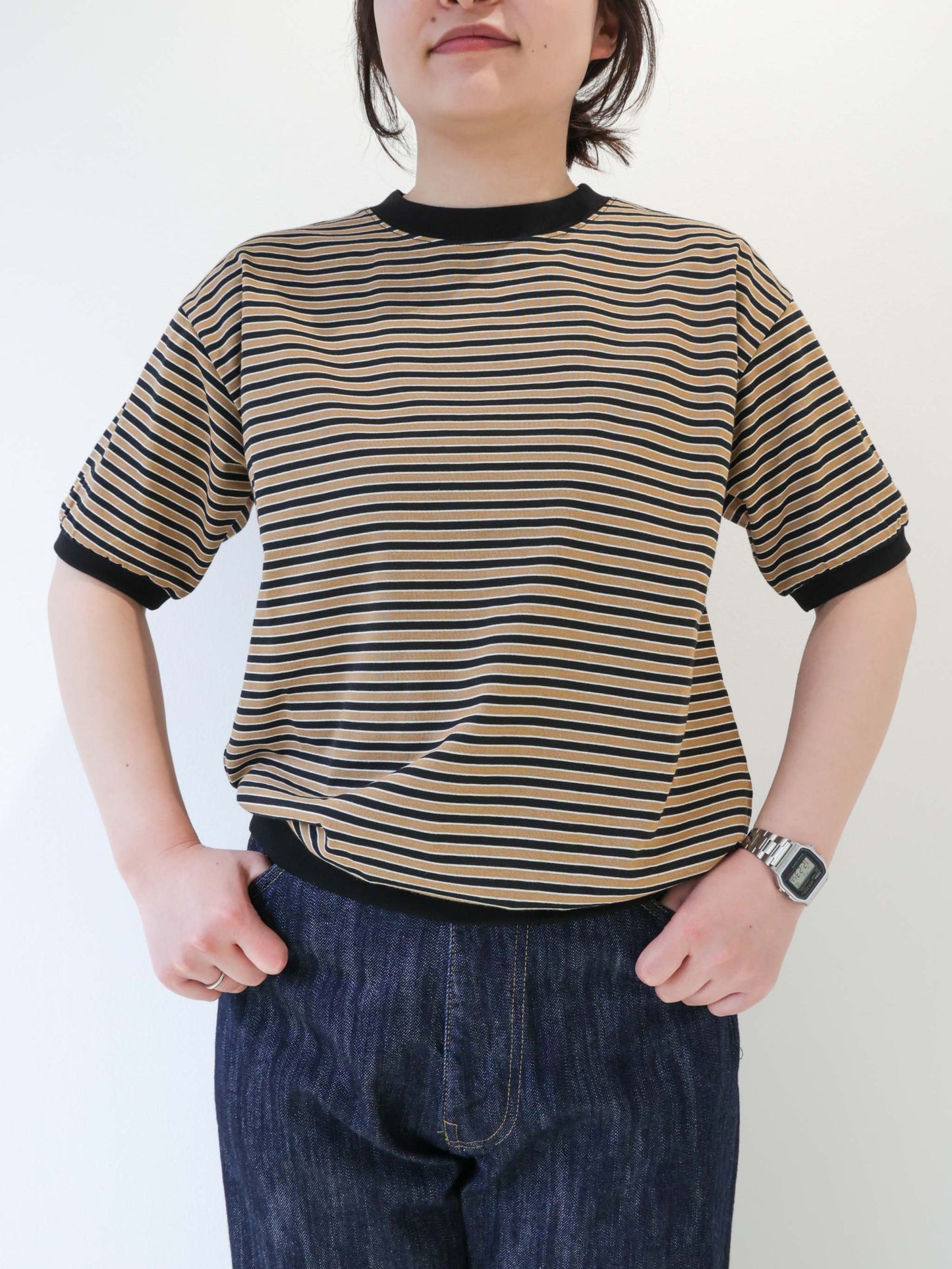 multi border T-shirt/STAR&STRIPE