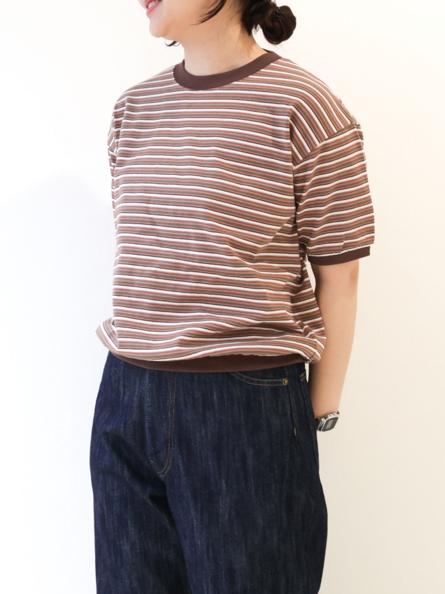 multi border T-shirt/STAR&STRIPE