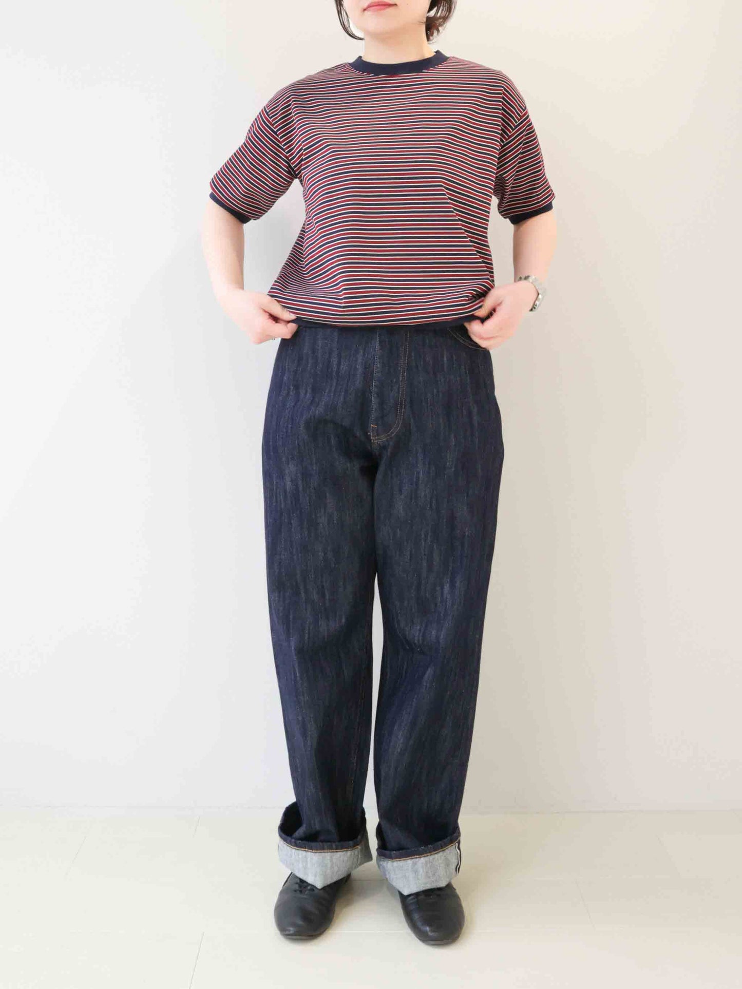 multi border T-shirt/STAR&STRIPE