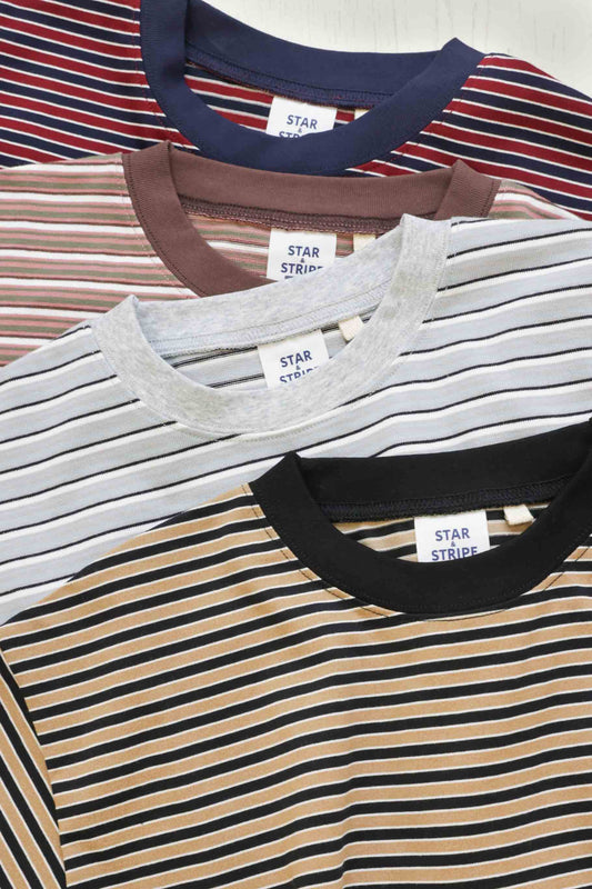 multi border T-shirt/STAR&STRIPE