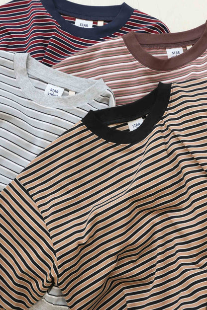 multi border T-shirt/STAR&STRIPE