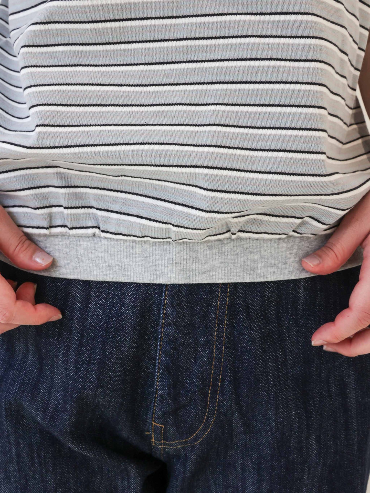 multi border T-shirt/STAR&STRIPE