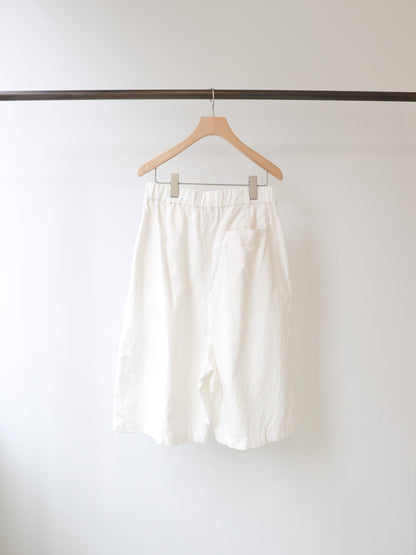 cotton linen tuck short pants