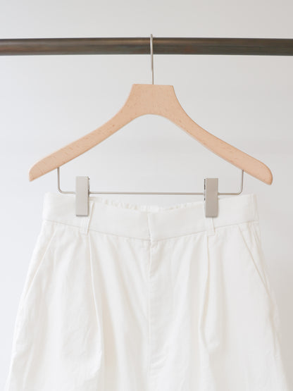 cotton linen tuck short pants