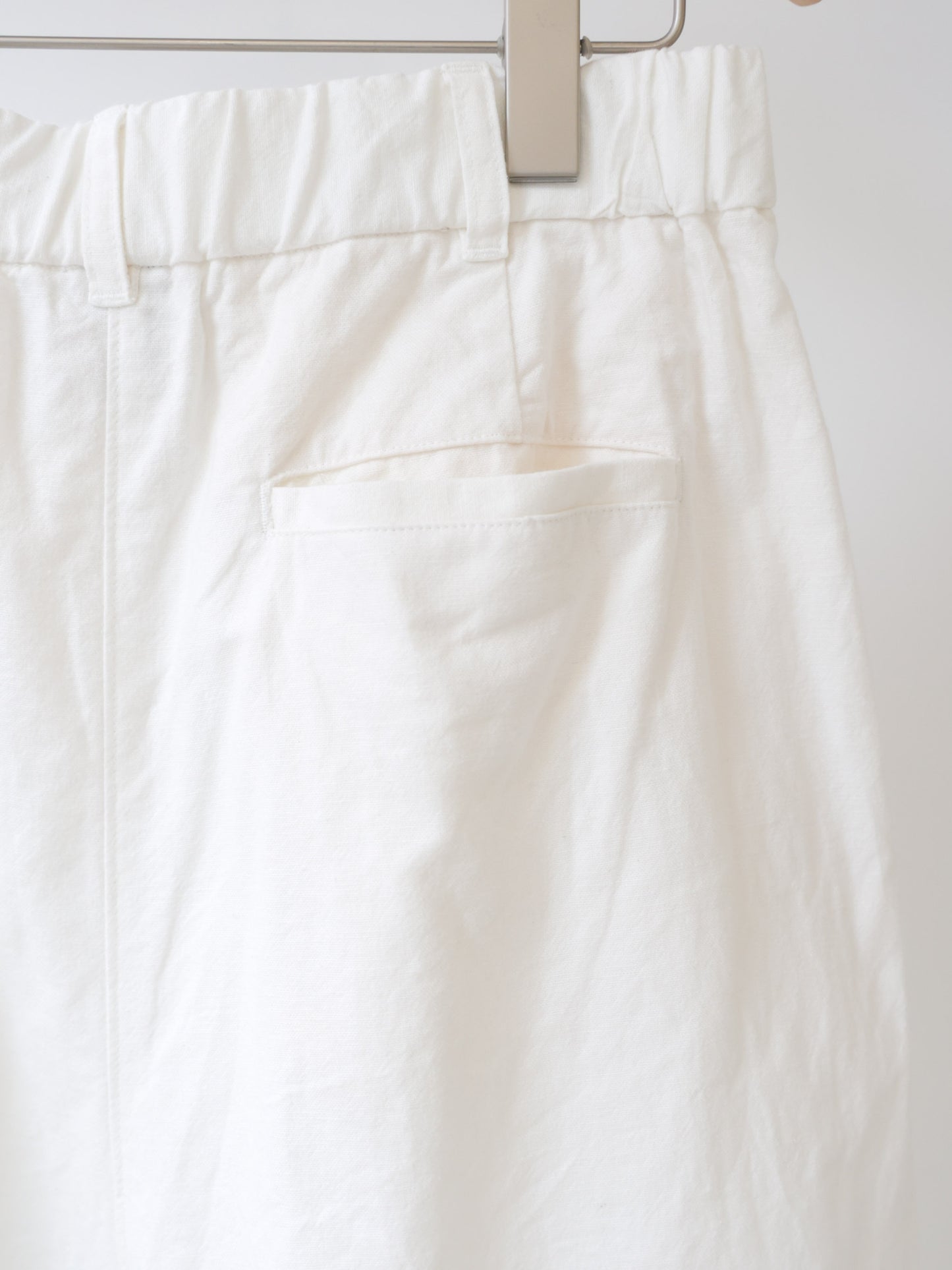 cotton linen tuck short pants