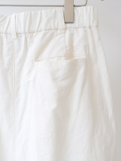 cotton linen tuck short pants