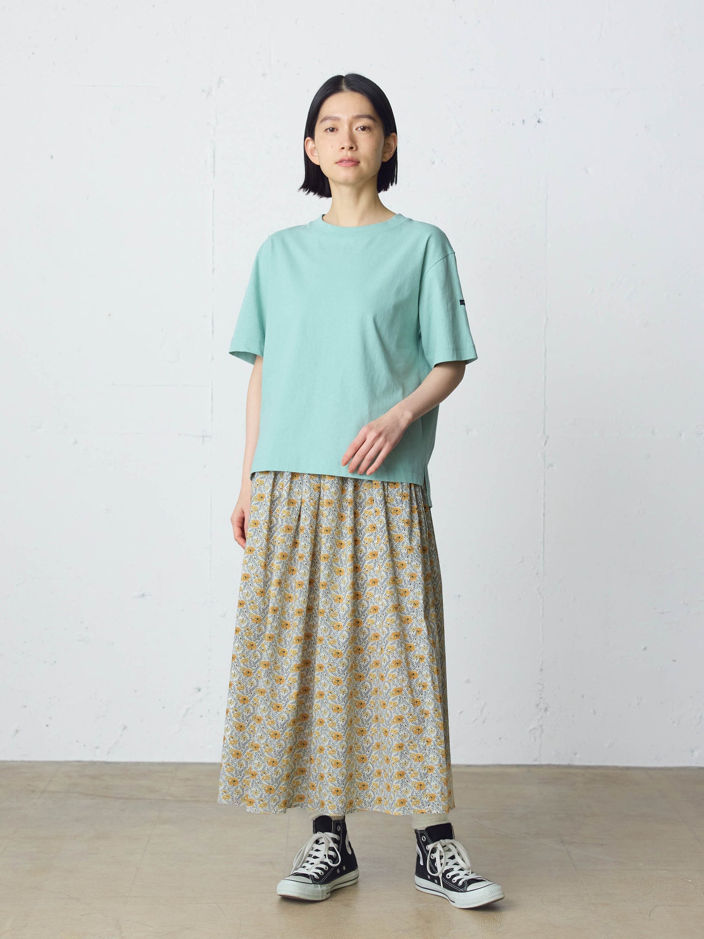 LIBERTY print farmer's skirt