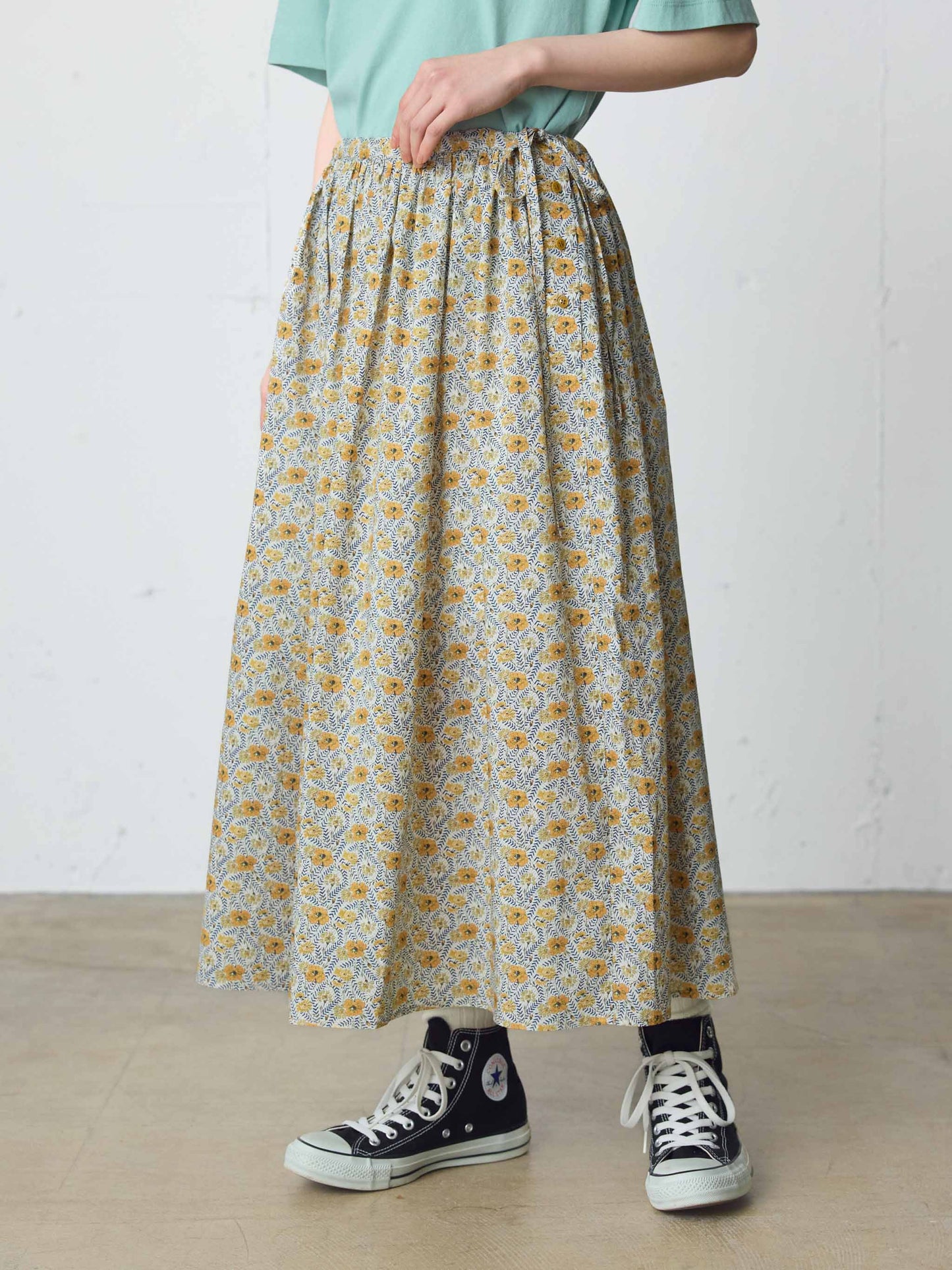 LIBERTY print farmer's skirt
