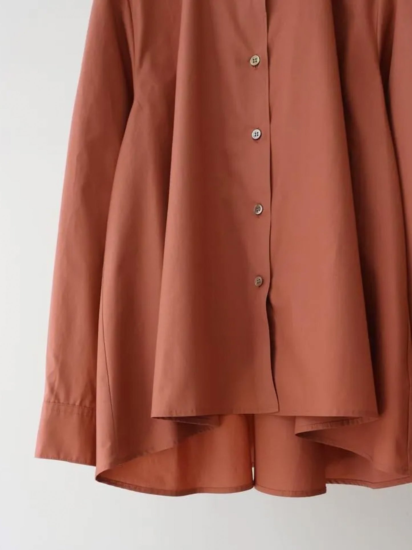 A line band collar shirt