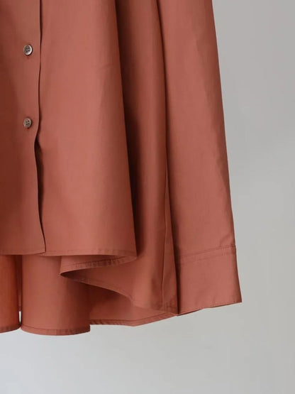 A line band collar shirt