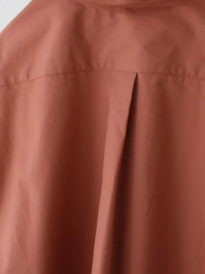 A line band collar shirt