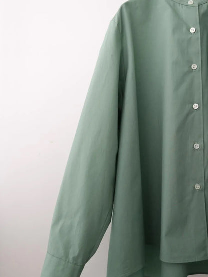 A line band collar shirt