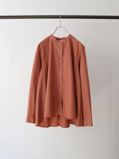 A line band collar shirt