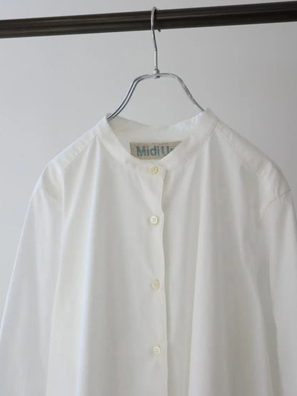 A line band collar shirt