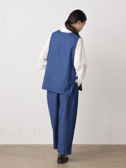 denim side strap vest