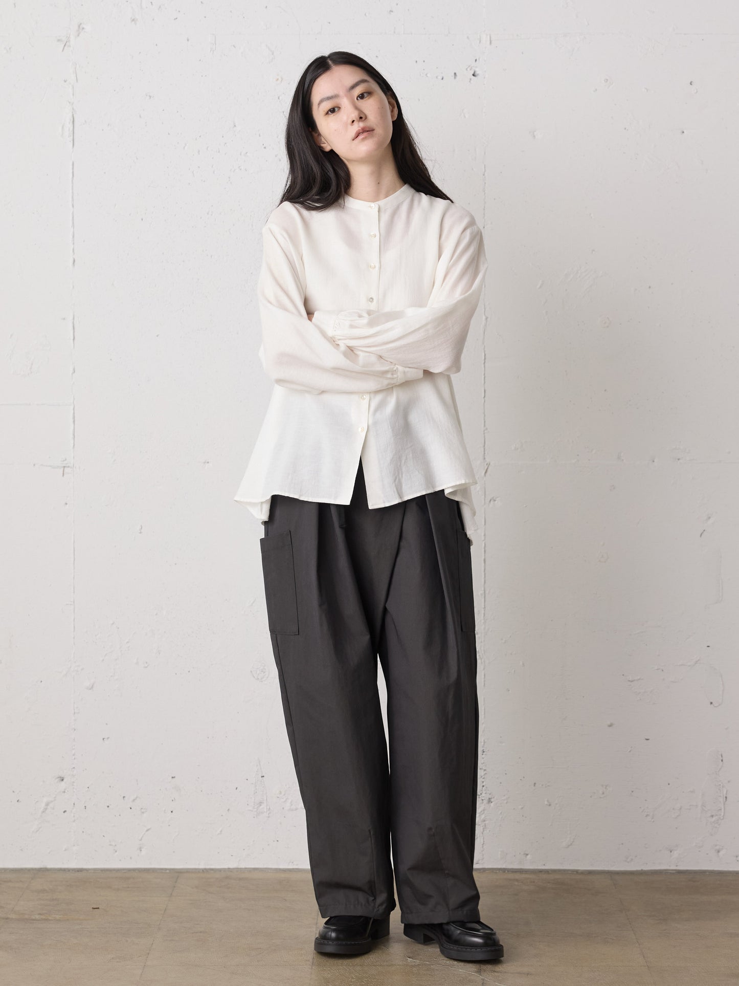 cotton wool back gather shirt