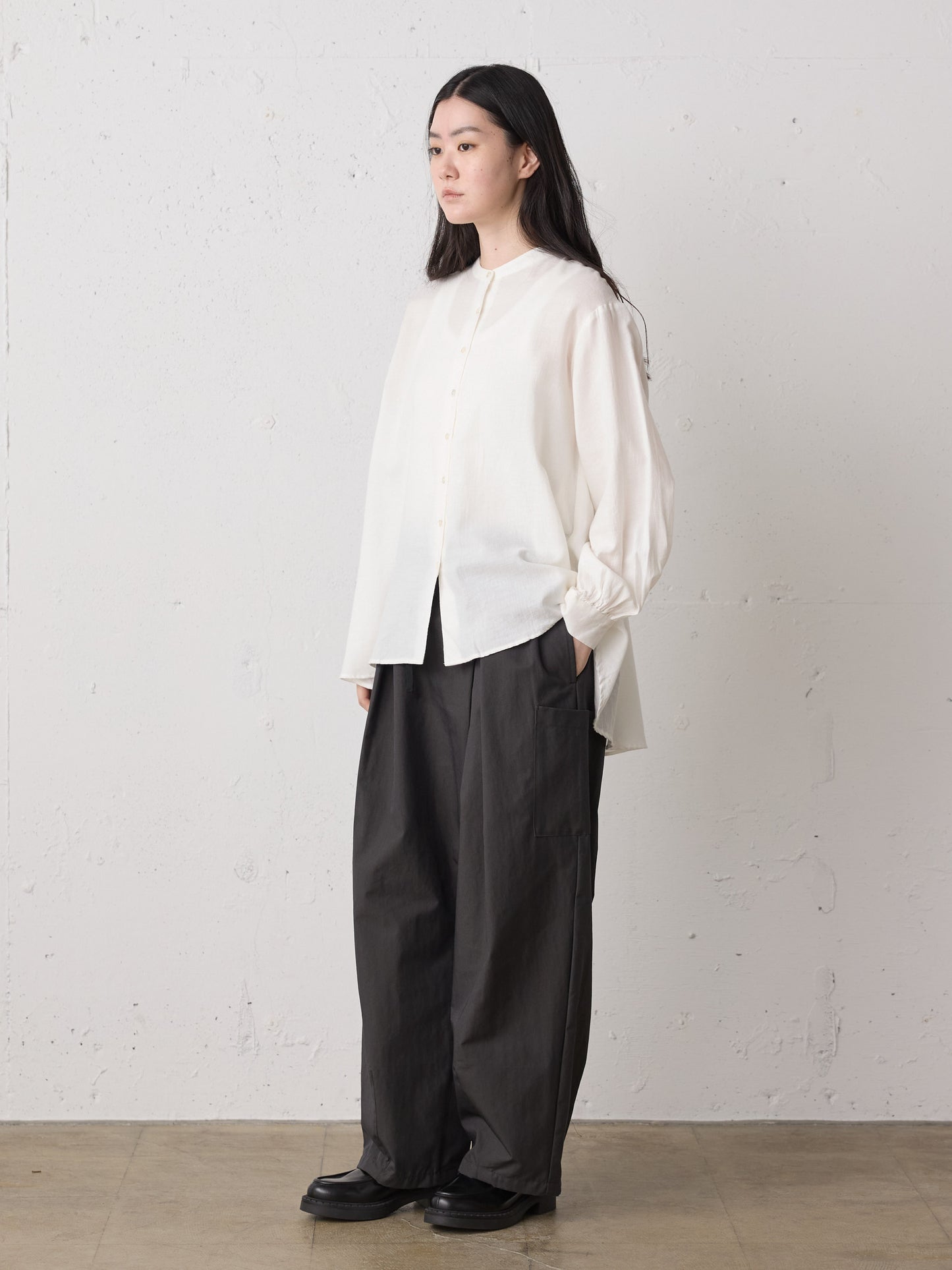 cotton wool back gather shirt