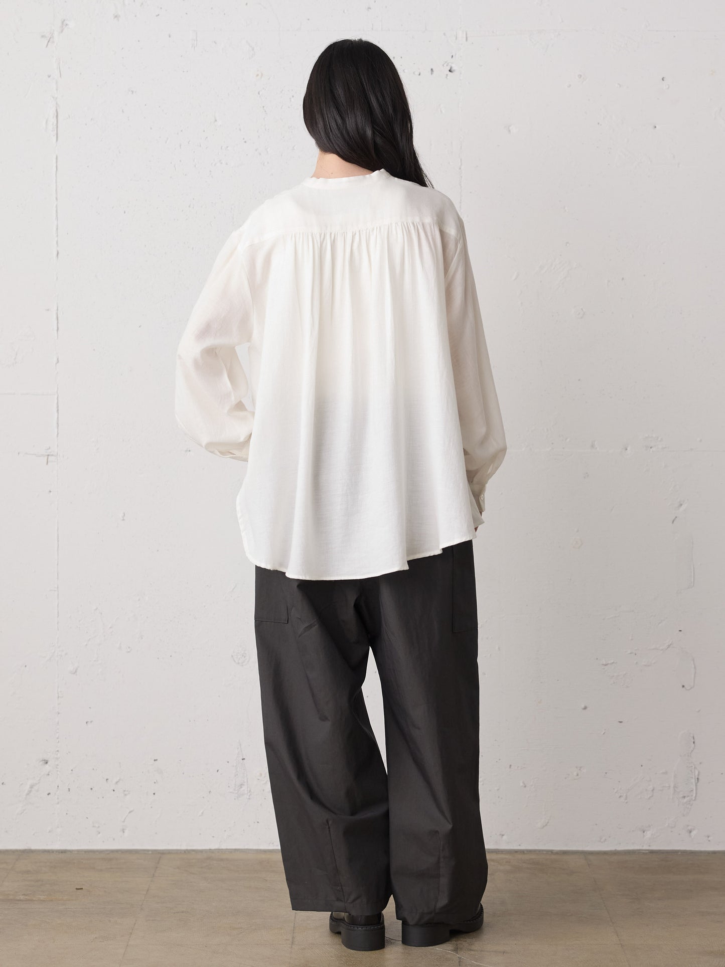 cotton wool back gather shirt