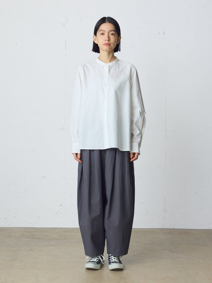A line band collar shirt