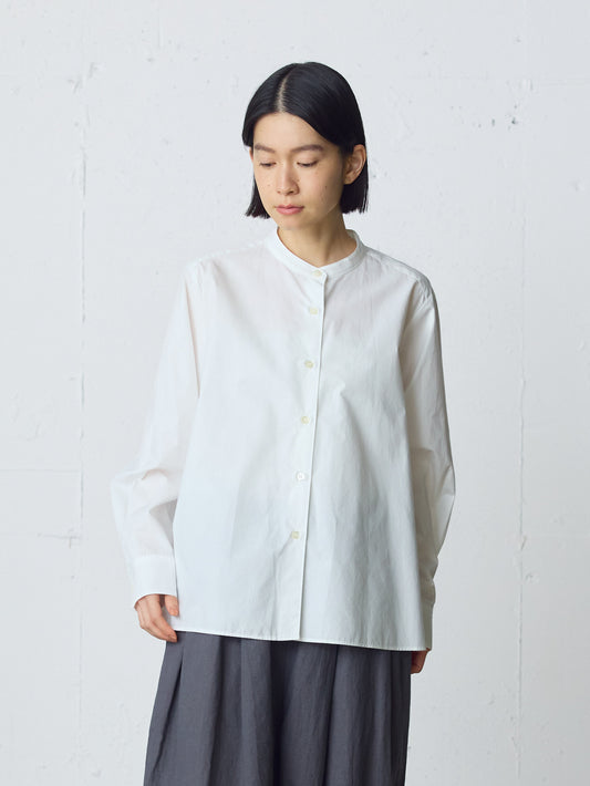 A line band collar shirt