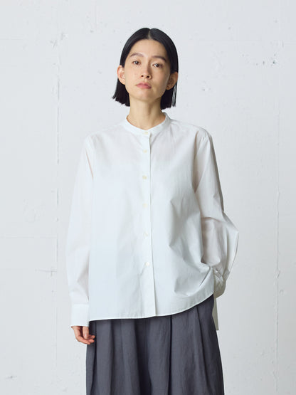A line band collar shirt
