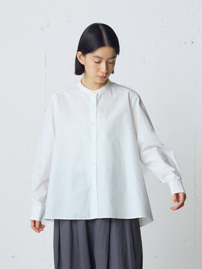 A line band collar shirt