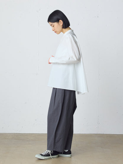 A line band collar shirt