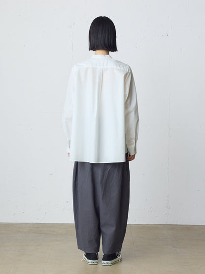 A line band collar shirt