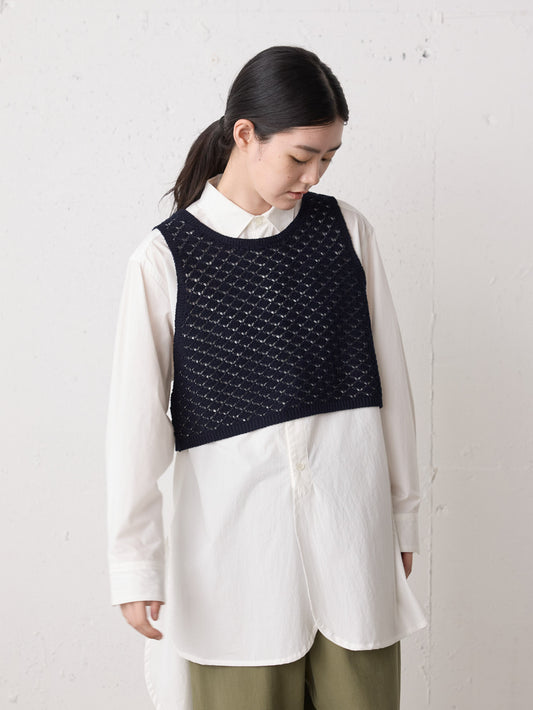 2way short knit vest