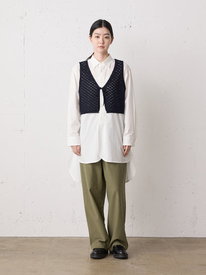 2way short knit vest